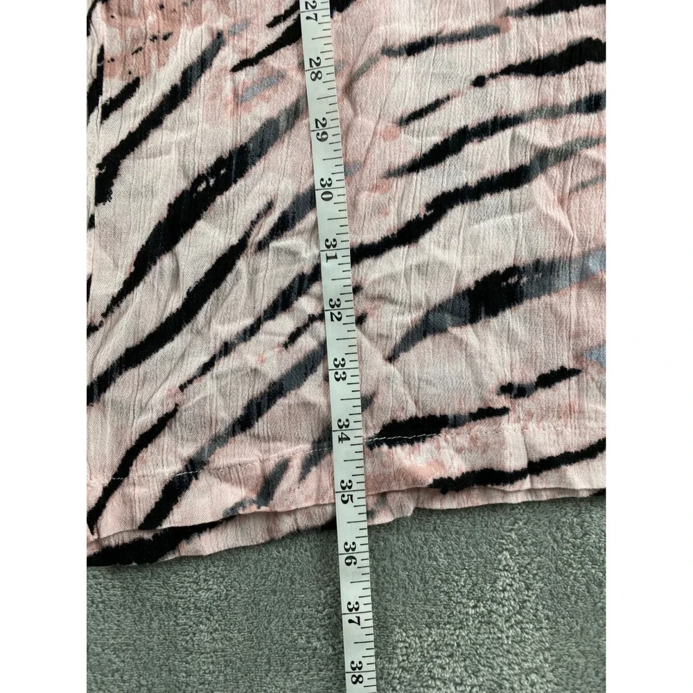 MGT Industries Pink Tiger Stripe Wide Leg Lounge Pants Womens Medium RHN345